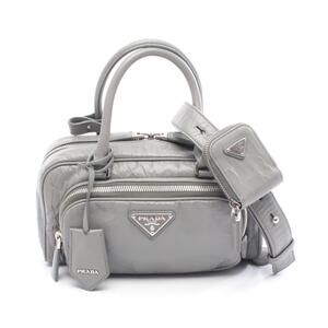 Prada Vitello Daino leather Bauletto bag Argilla Gray